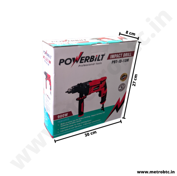 Impact Drill PBT-ID-13M box dimension