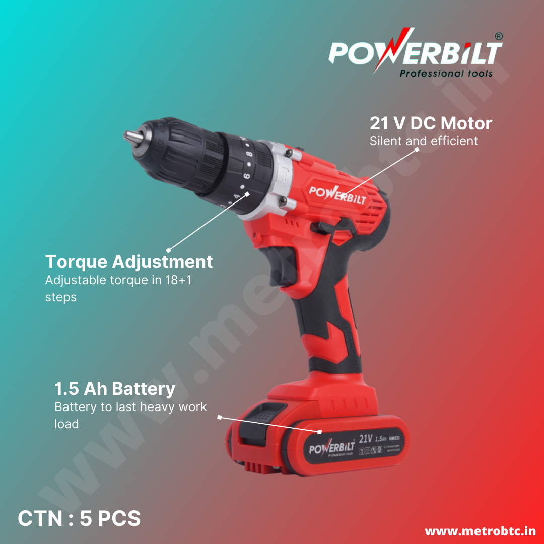 21 V Screwdriver Powerbilt PBT CL CID21 Metrobtc