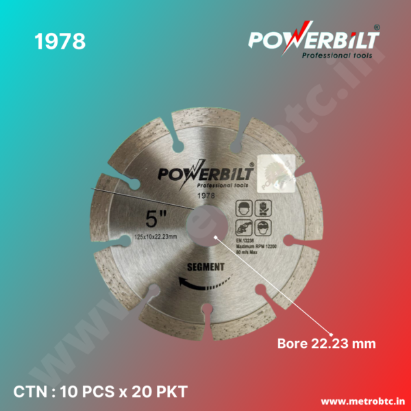 Diamond Blade 5" Segment Silver 1978 Brochure