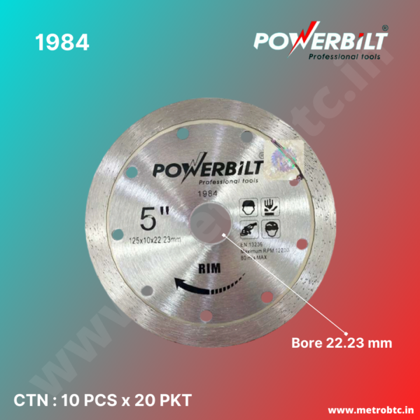 Diamond Blade 5" Continuous Rim 1984 brochure