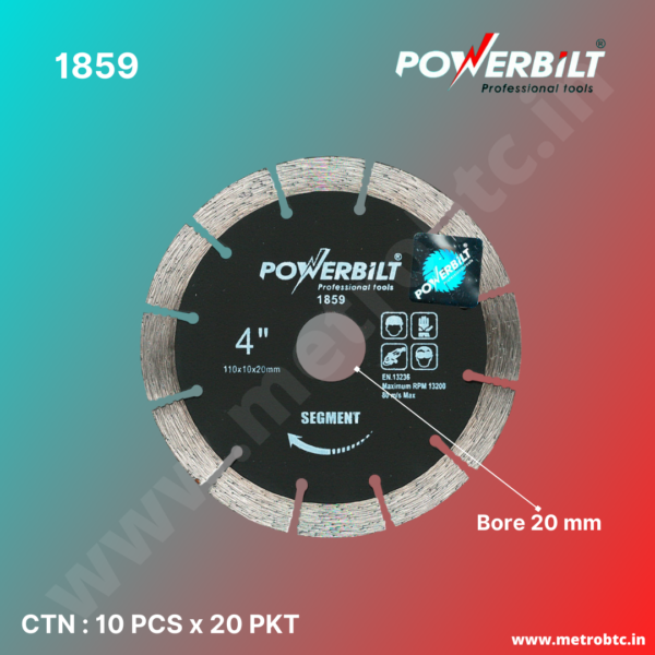 Diamond Blade 4" Segment Black 1859 brochure