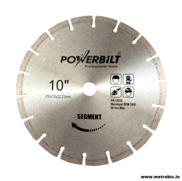 Diamond Blade 10" Segment Silver 2046