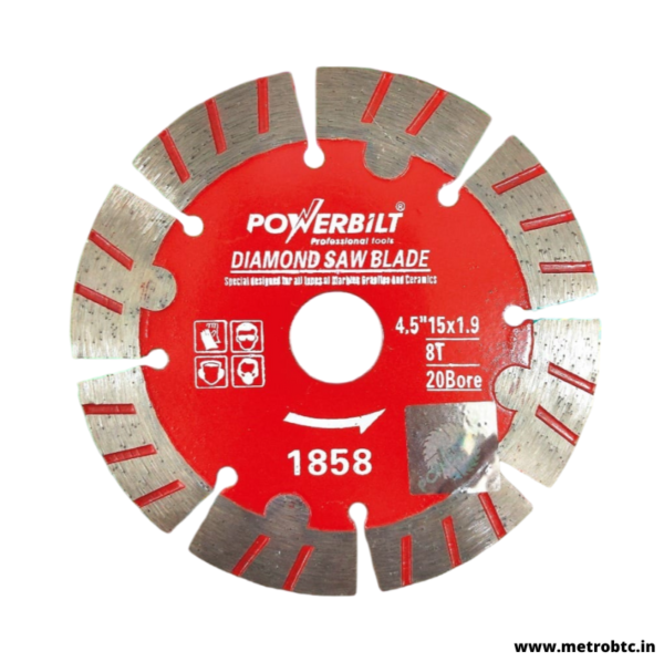 Diamond Blade 4.5" Segment Red 1858